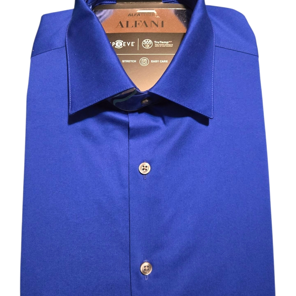 Alfani Men's Vibrant Blue Dress Shirt